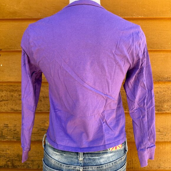 Vintage Arizona Y2k Ski Cropped Purple Long Sleeve Shirt Size XS - Picture 7 of 9